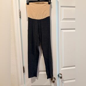 Motherhood Gray and Tan Maternity Leggings